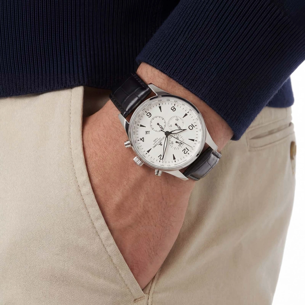 Jacques Lemans London herr, svart/vit 44 mm - 1-1844ZB