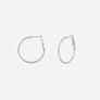 Silverfärgade örhängen - hoops 30 mm
