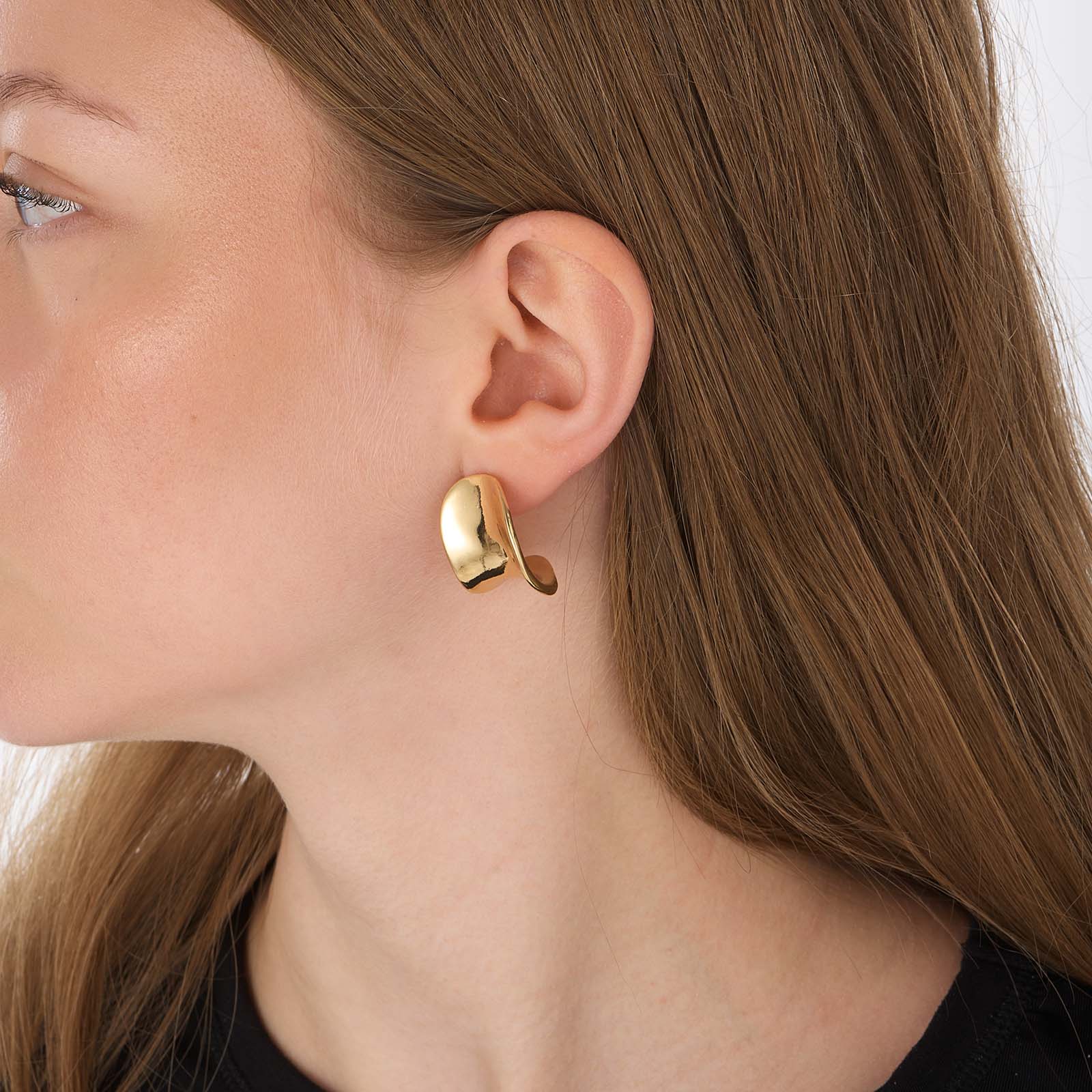 Guldfärgade C-hoops - 20mm