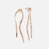 Guldfärgade långa örhängen, fiskbenskedja - 9cm