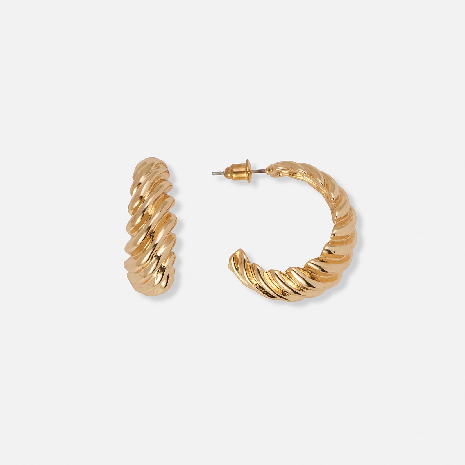 Guldfärgade hoops, mönstrade - 30mm