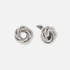 Silverfärgade örhängen, vridna ringar - 20x20mm