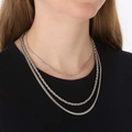 Treradigt silverfärgat halsband i olika stilar - 38+8cm