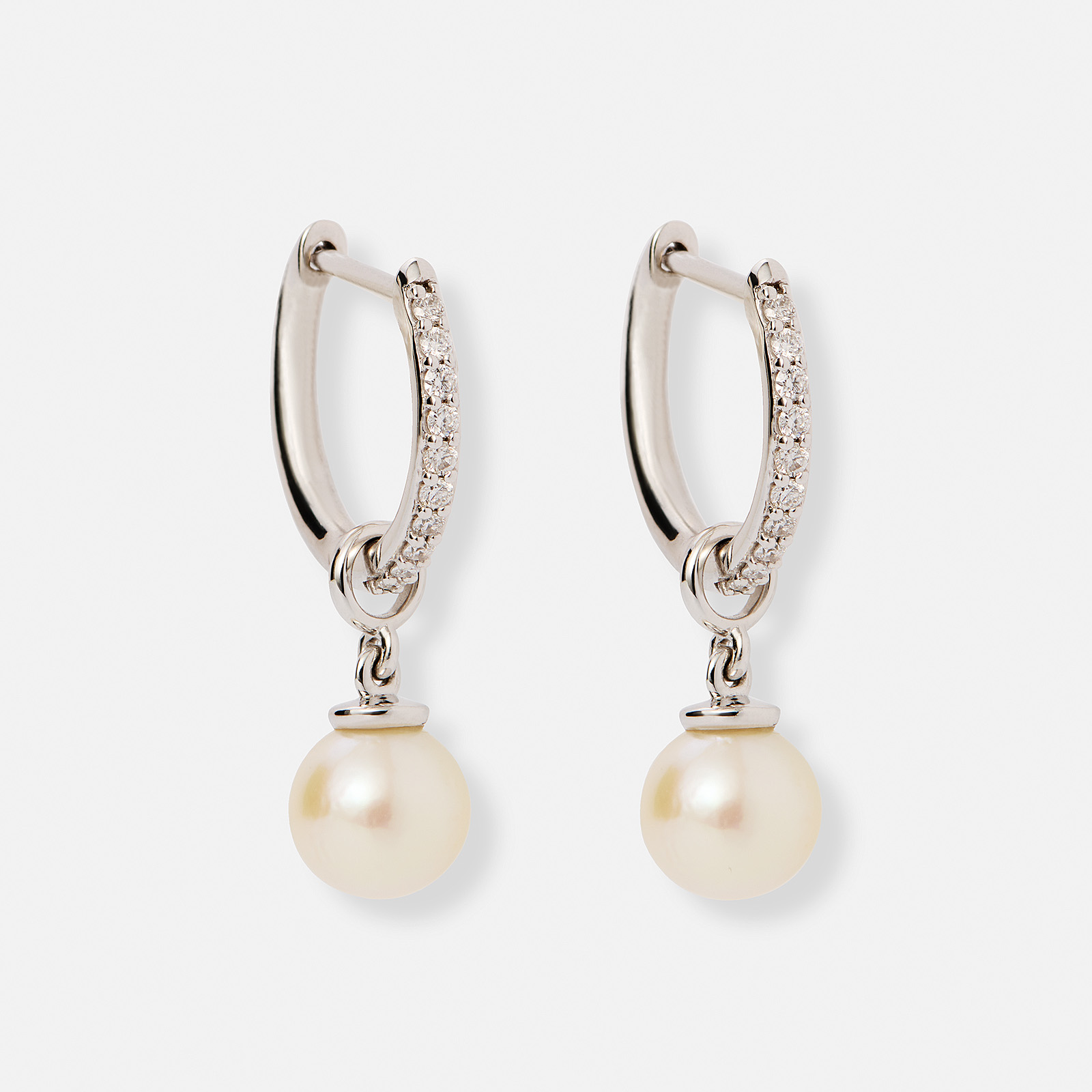 Je t´aime örhängen 18K vitguld - Coraline Lumière Akoya