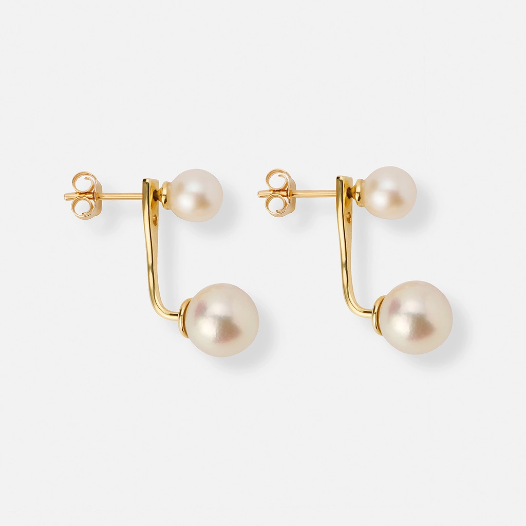 Je t´aime örhängen 18K guld - La Rêve Akoya