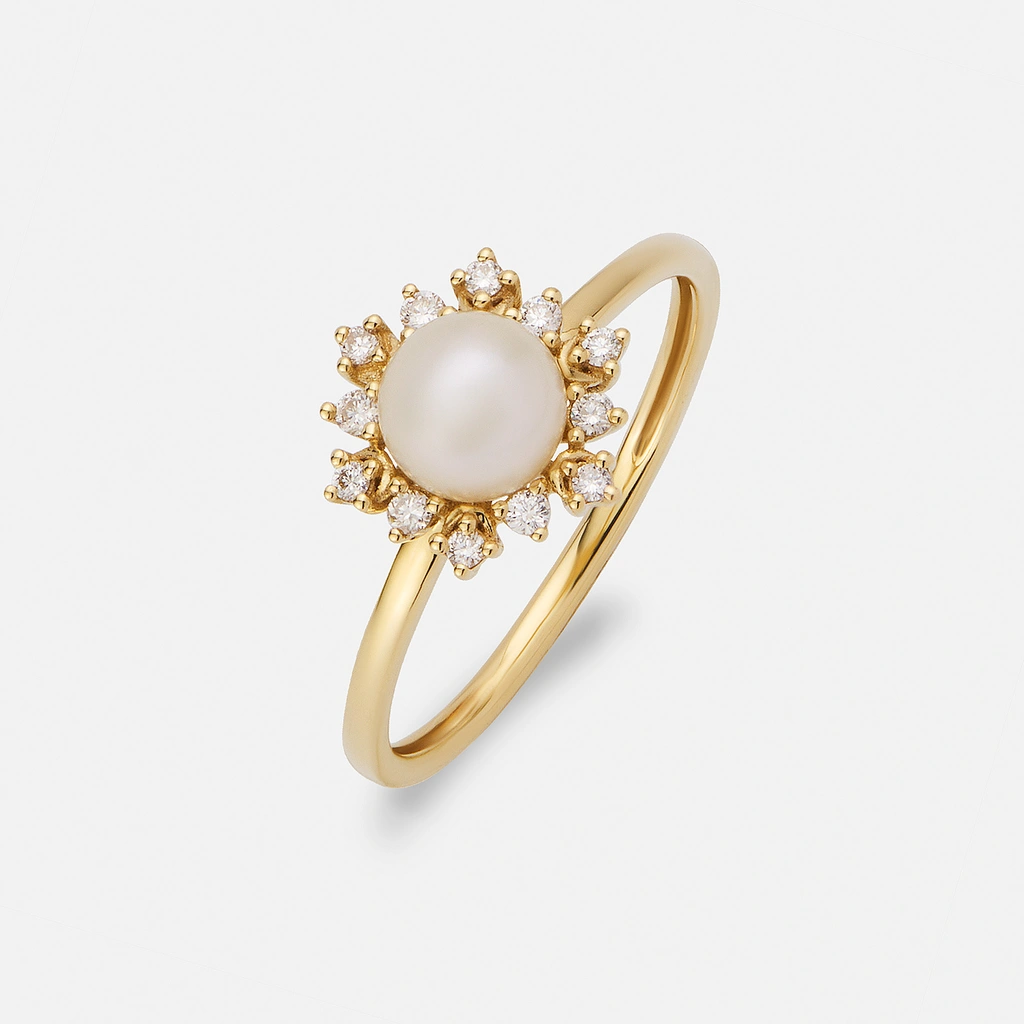 Je t´aime 18K guldring - Cap d’Or Akoya