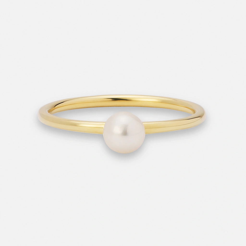 Je t´aime 18K guldring - Perle d'Huître Akoya