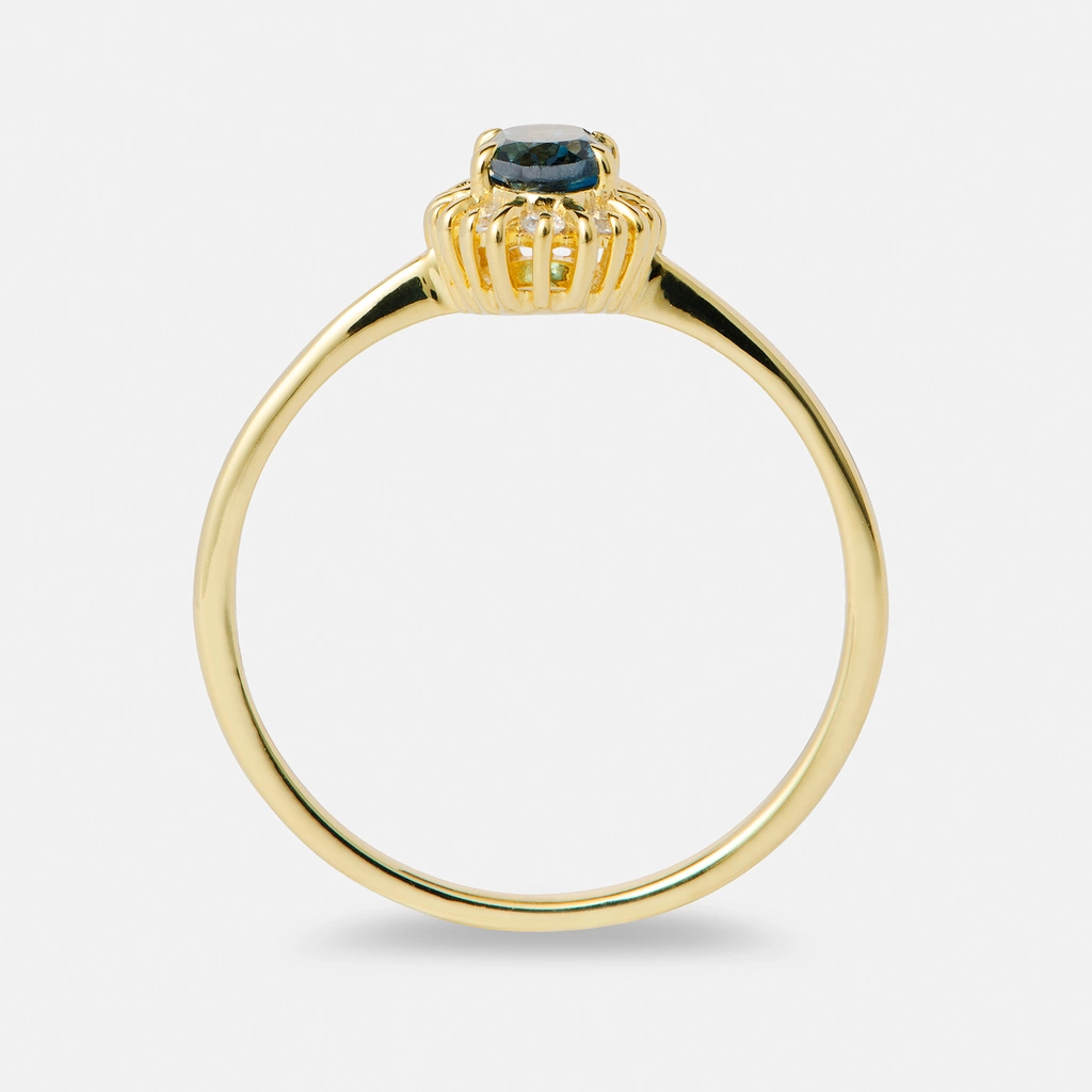 Je t´aime 18K guldring - Diana Smaragd