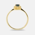 Je t´aime 18K guldring - Diana Smaragd