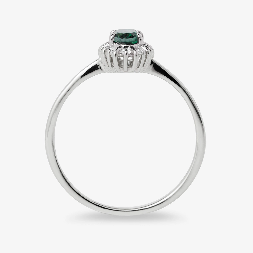 Je t´aime 18K ring vitguld - Diana Smaragd