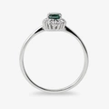 Je t´aime 18K ring vitguld - Diana Smaragd