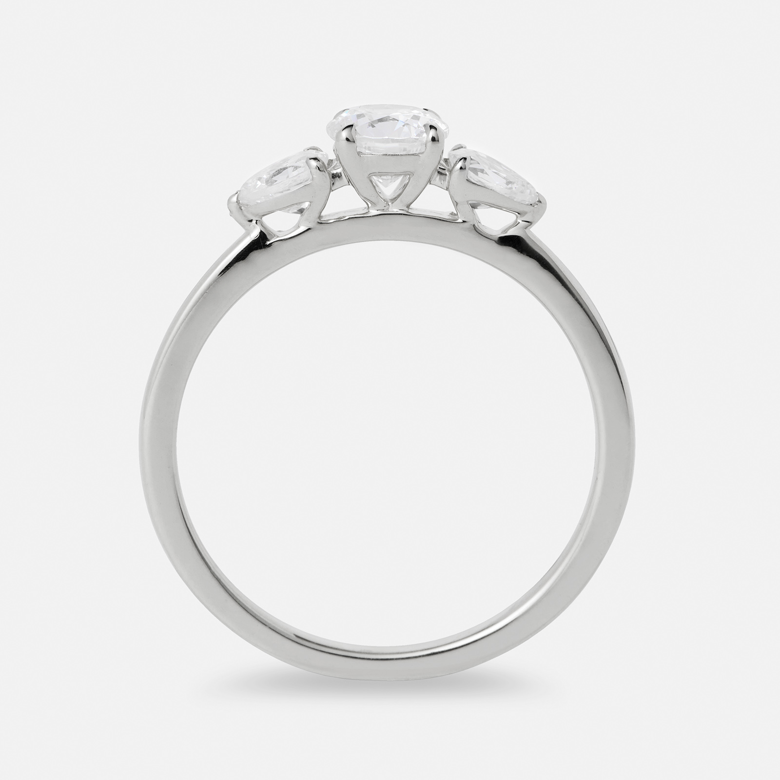 Je t´aime 18K ring vitguld - Trilogie d'Amour