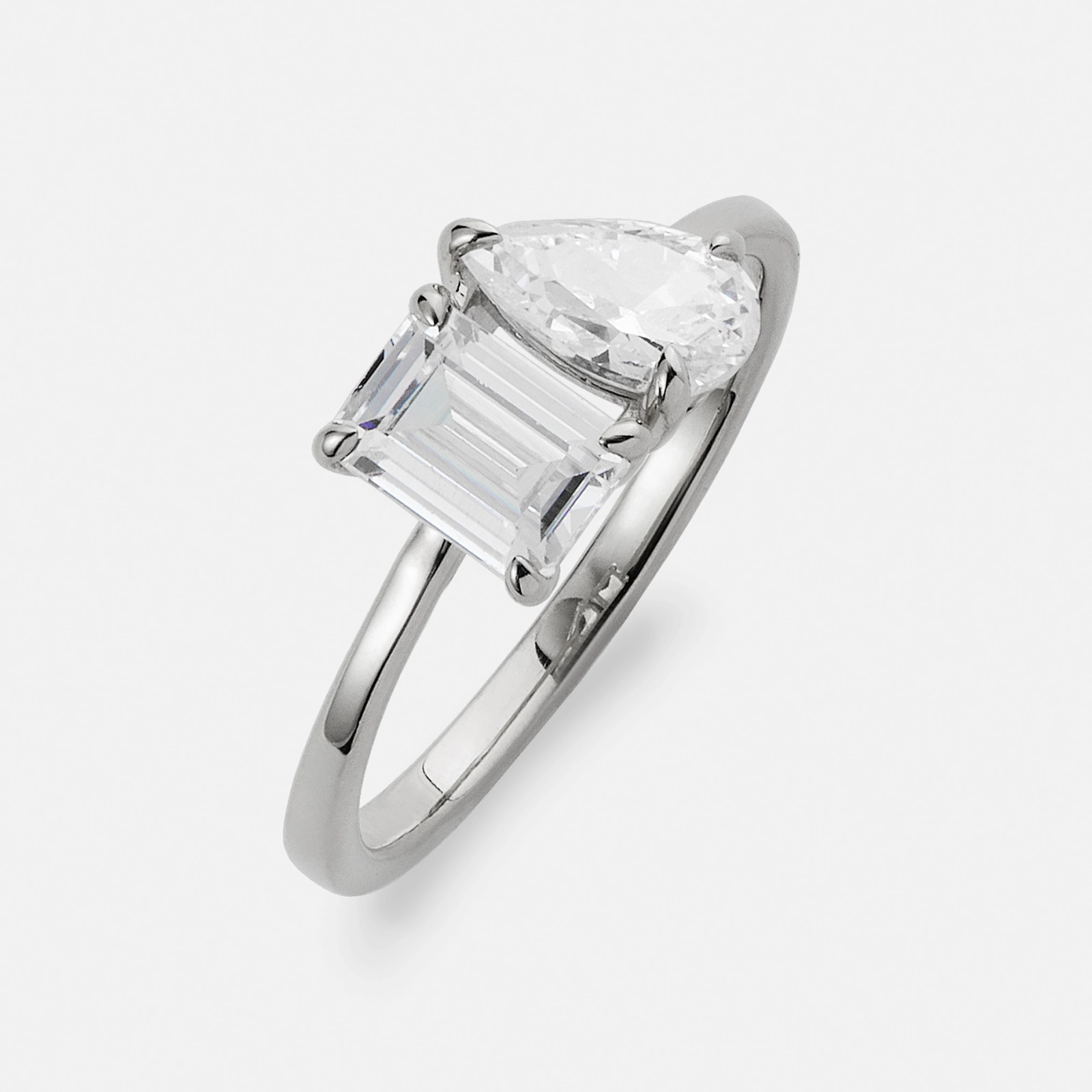 Je t´aime 18K ring vitguld - Toi et moi