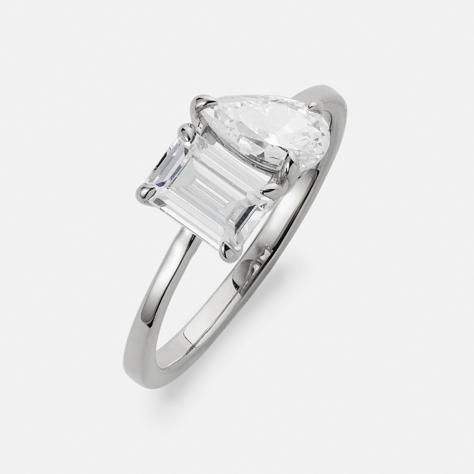 Je t´aime 18K ring vitguld - Toi et moi