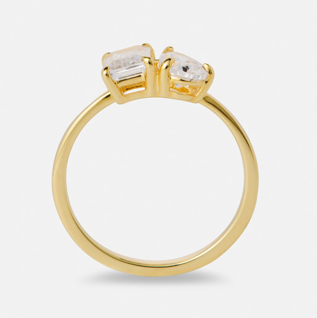 Je t´aime 18K guldring - Toi et moi