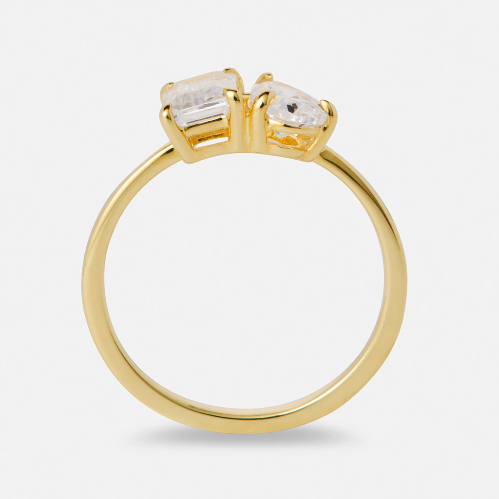 Je t´aime 18K guldring - Toi et moi