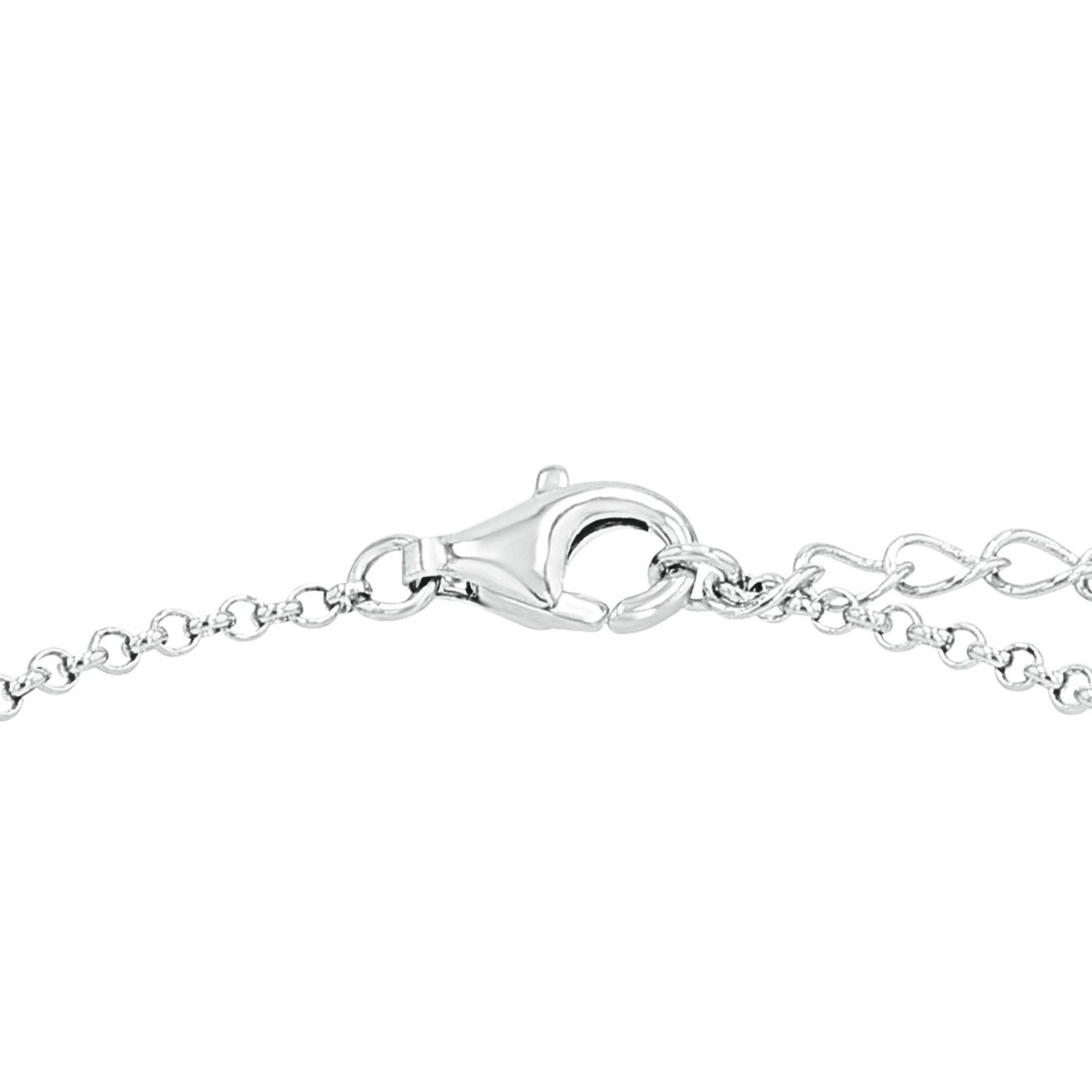 Silverarmband, ankarlänk med hängande stjärnor - 17–19 cm