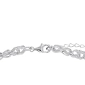 Silverarmband, ankarlänk med hjärtan och infinitysymbol - 19–21 cm