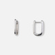 Silverörhängen, rektangulära hoops - 10x14mm