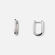 Silverörhängen, rektangulära hoops - 10x14mm