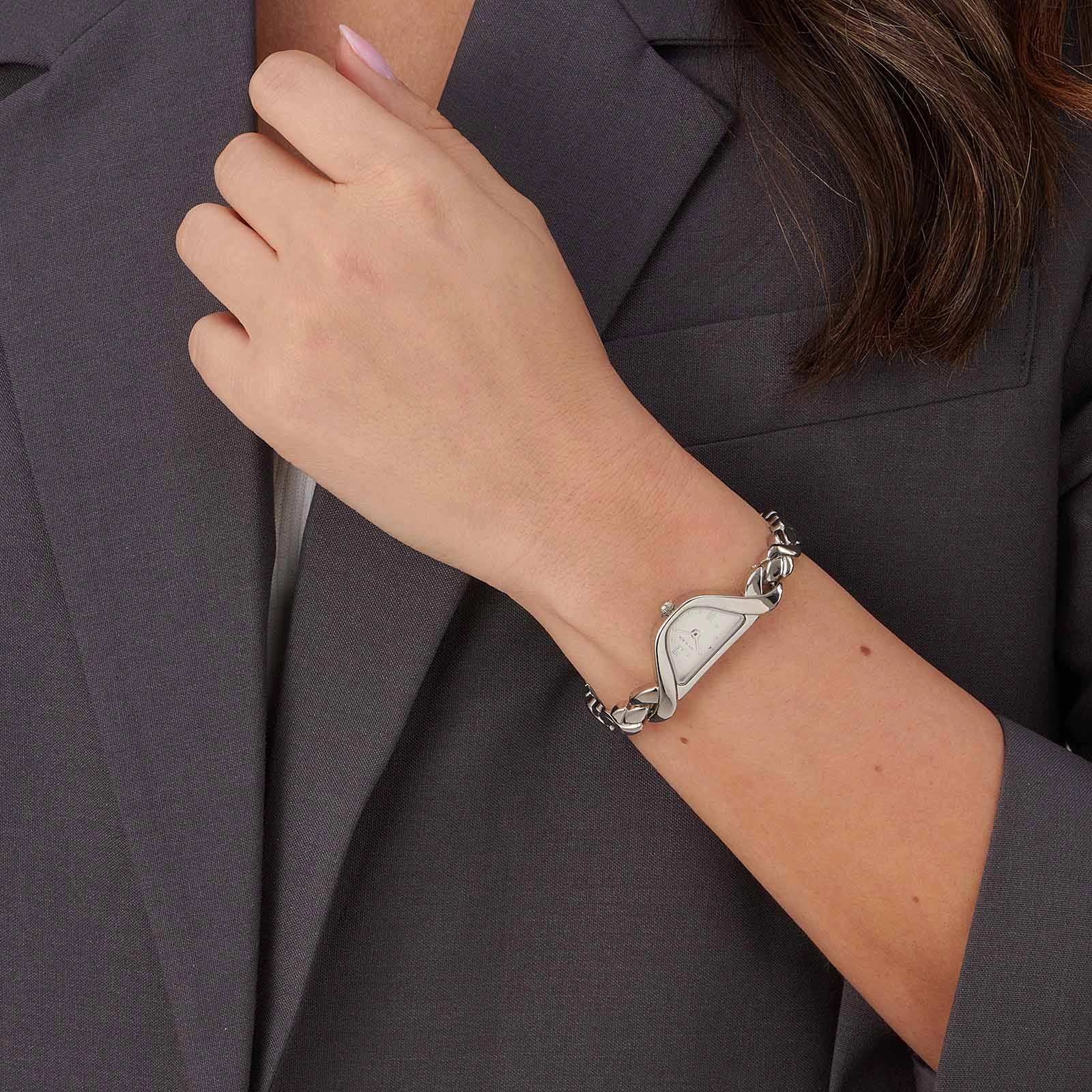 Ivy n Rox Velia damklocka - silver 17x42 mm