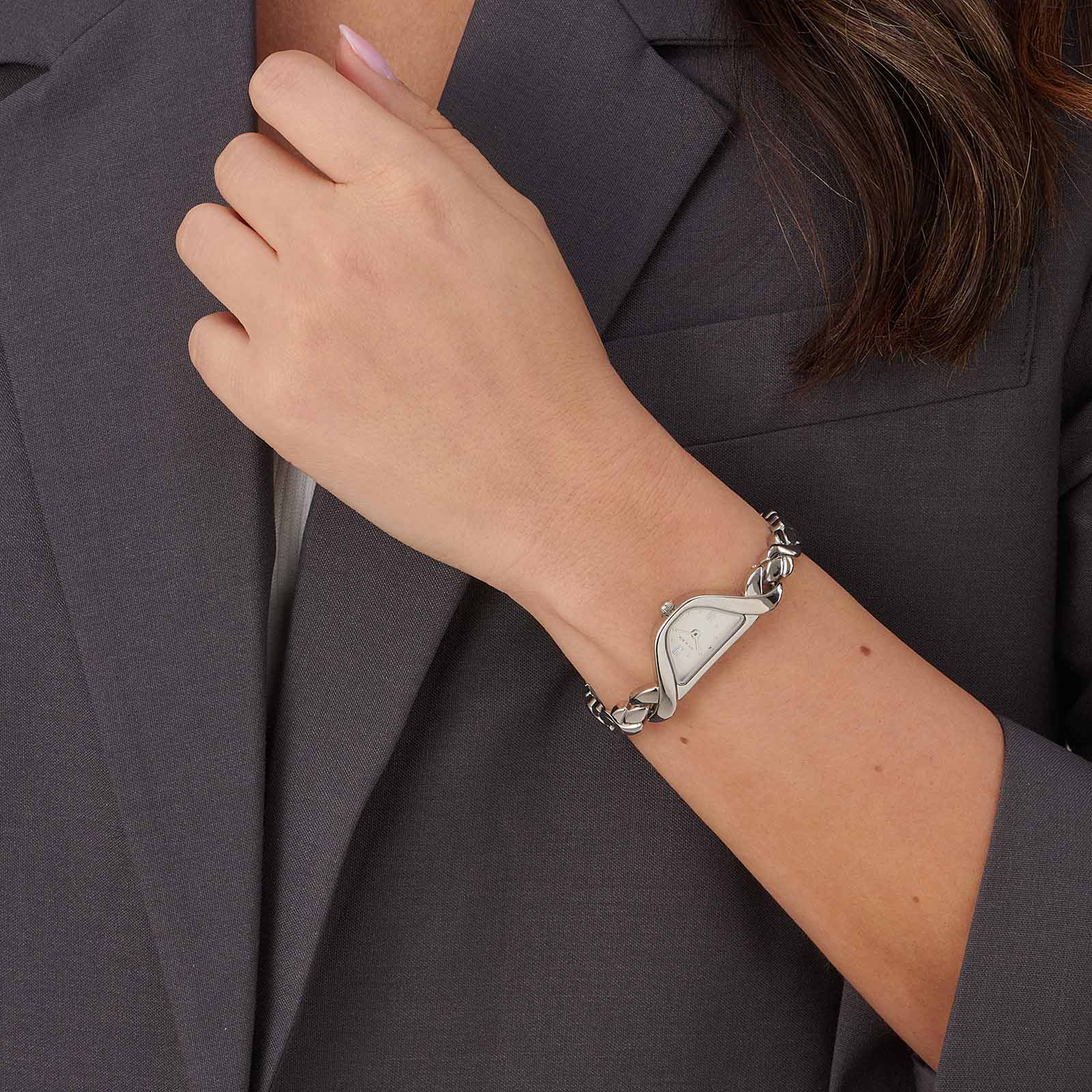 Ivy n Rox Velia damklocka - silver 17x42 mm