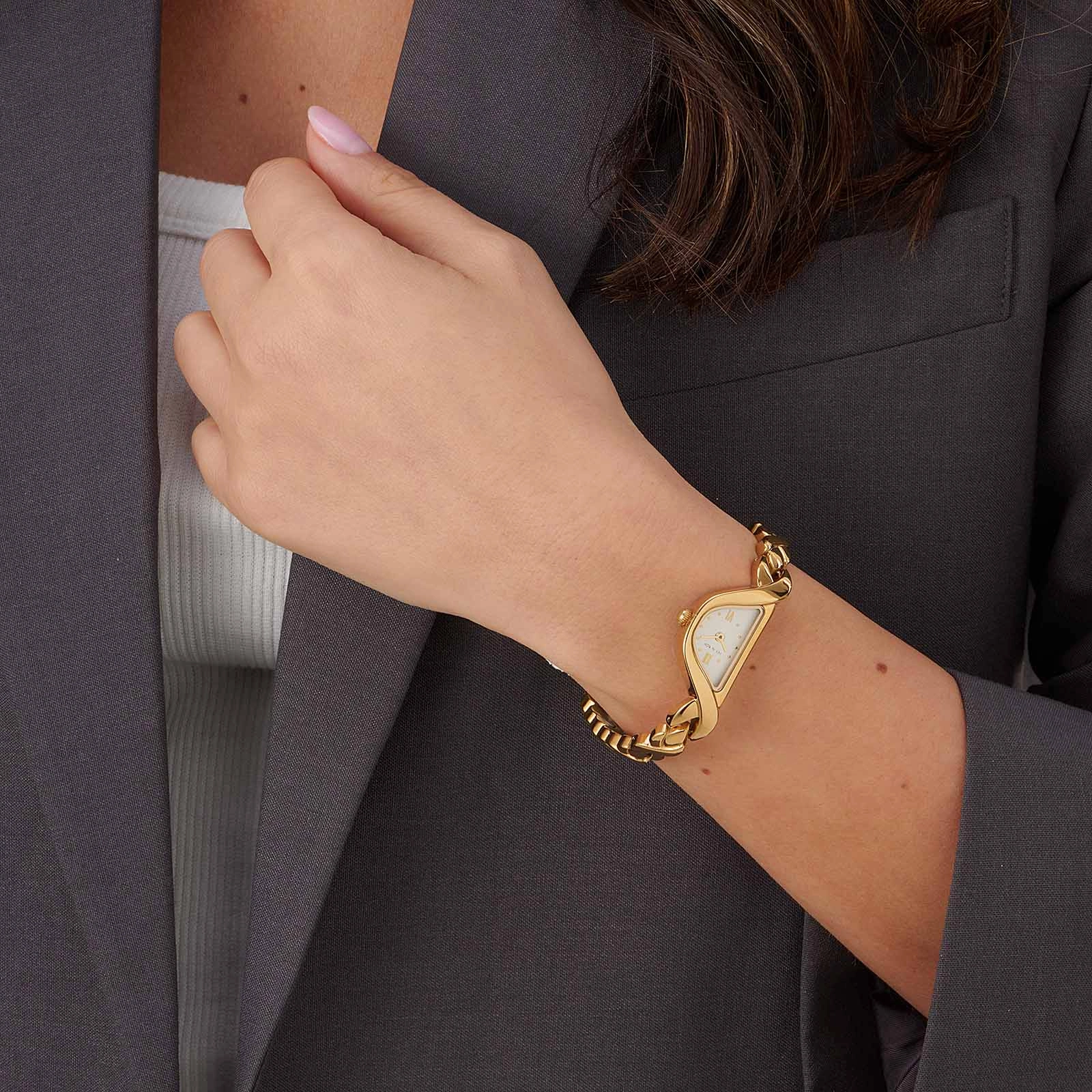 Ivy n Rox Velia damklocka - guld 17x42 mm