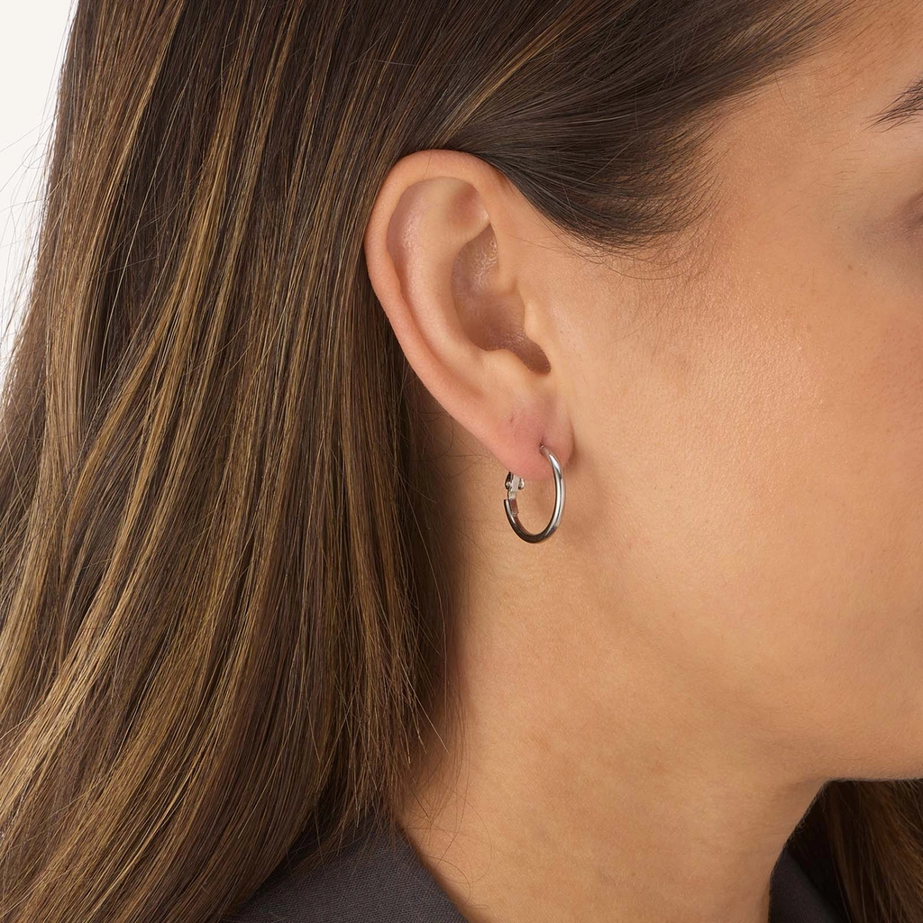 Stålörhängen, runda hoops - 20mm