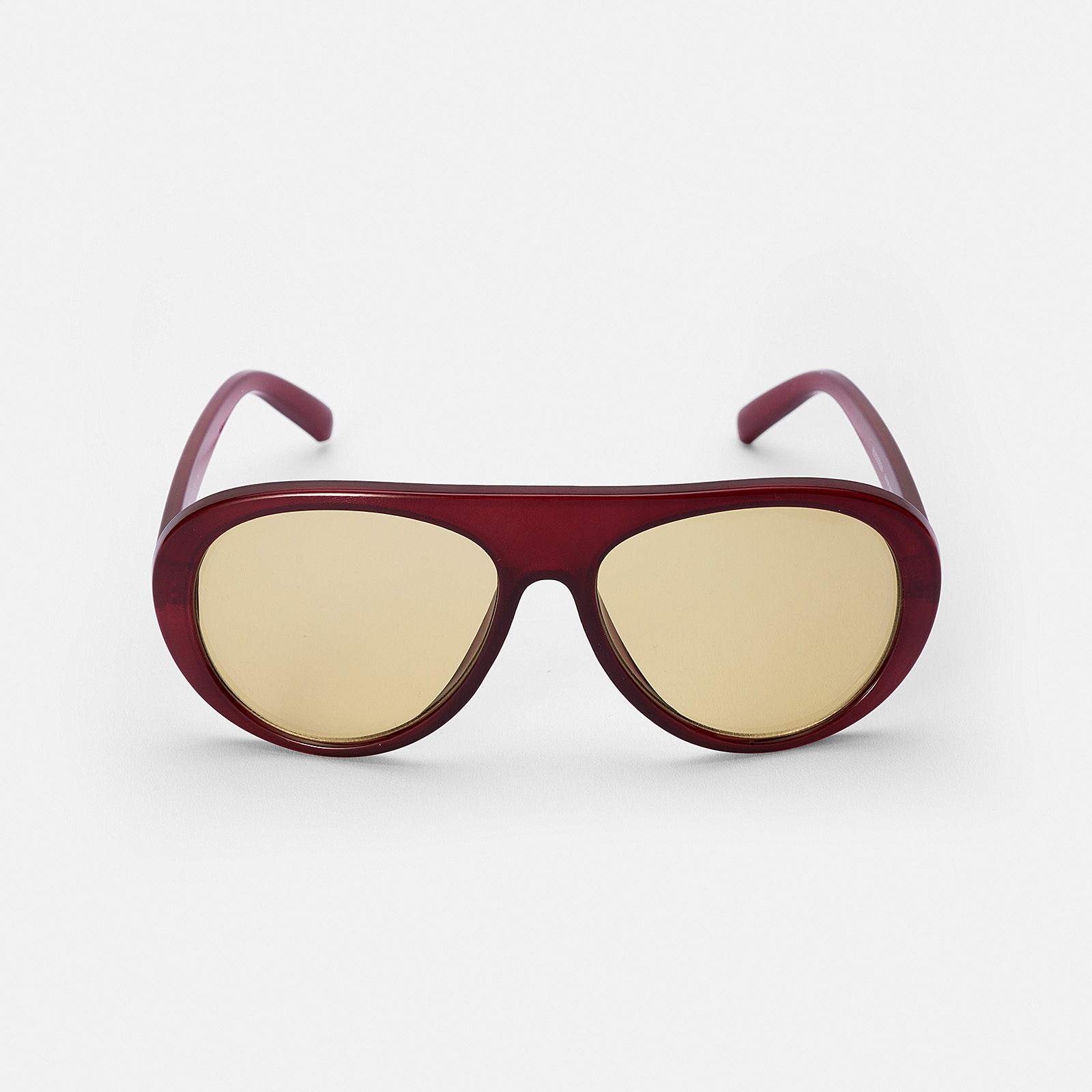 Solglasögon retro Pilot, vinröd/brun