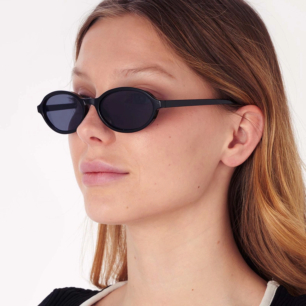 Solglasögon smala ovala, brun