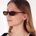 Solglasögon smala, sköldpaddsfärgad/brun