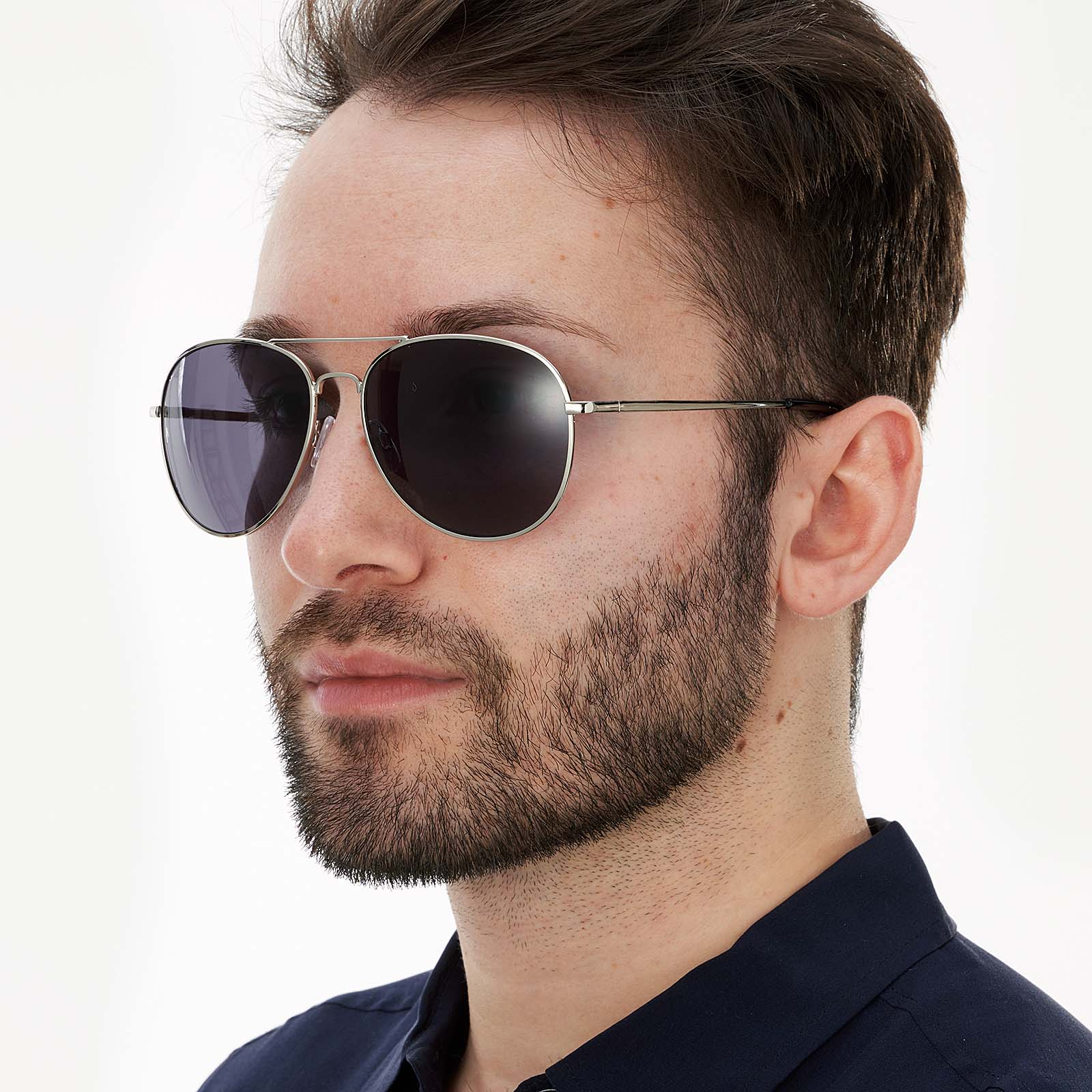 Solglasögon Classic, silver/svart