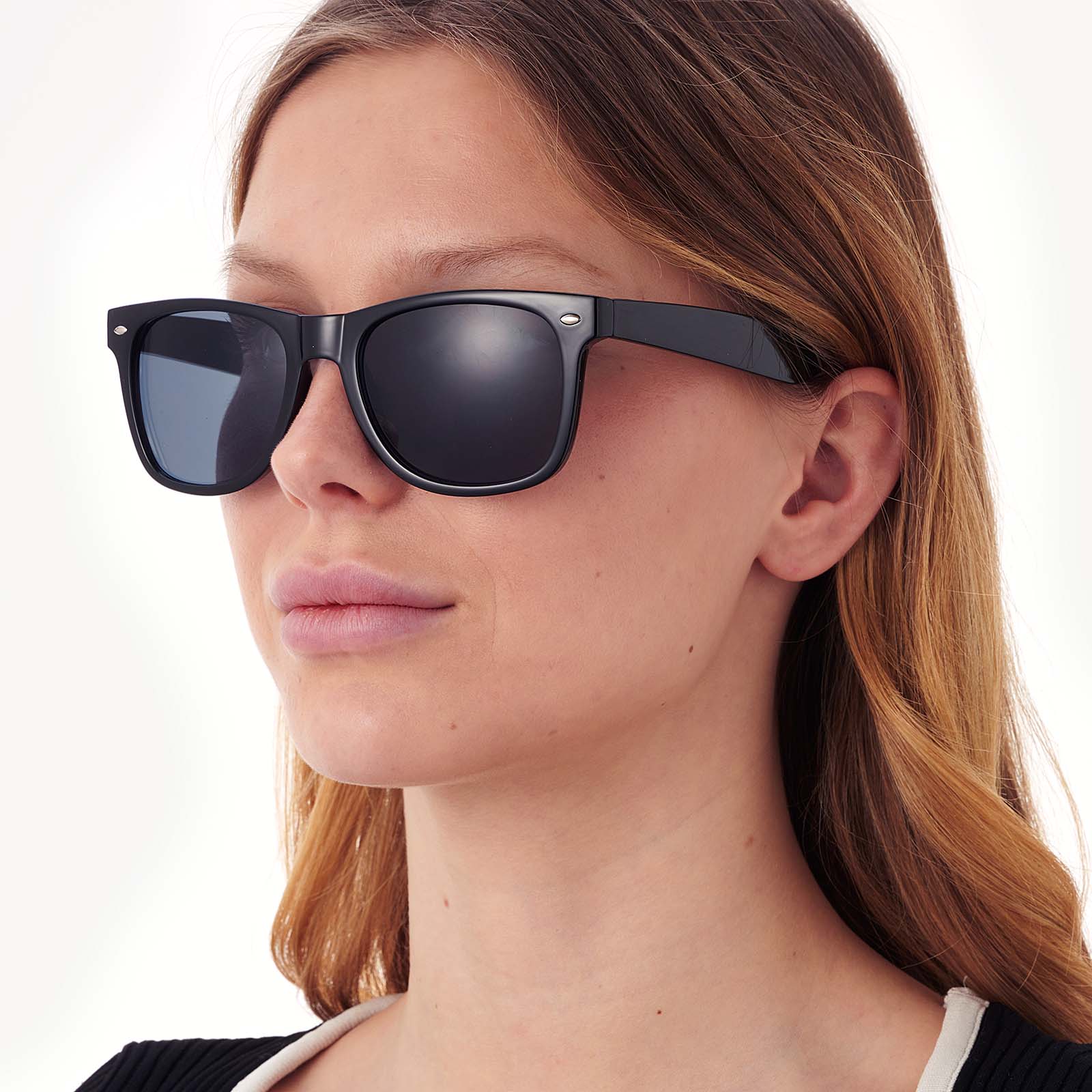 Solglasögon retro Classic, svart/svart