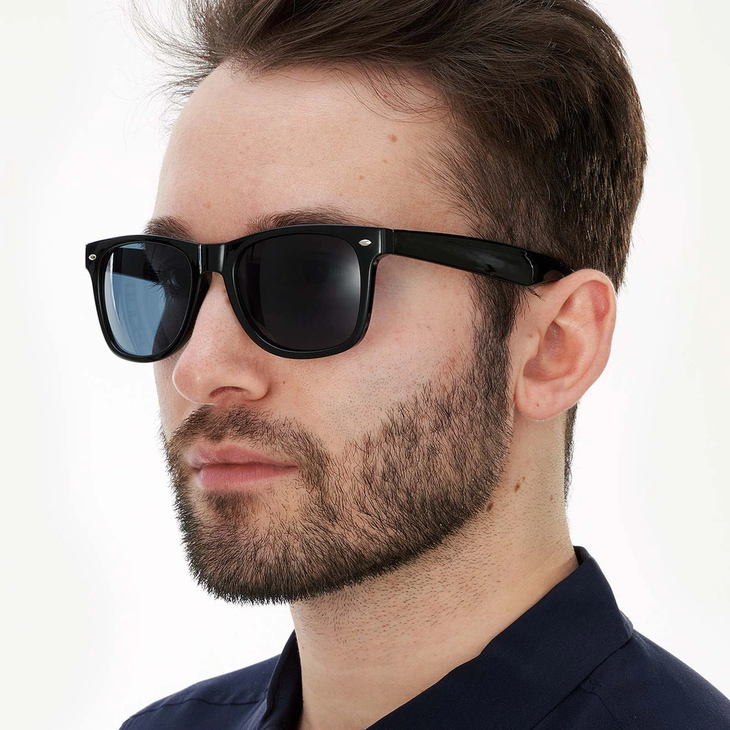 Solglasögon retro Classic, svart/svart