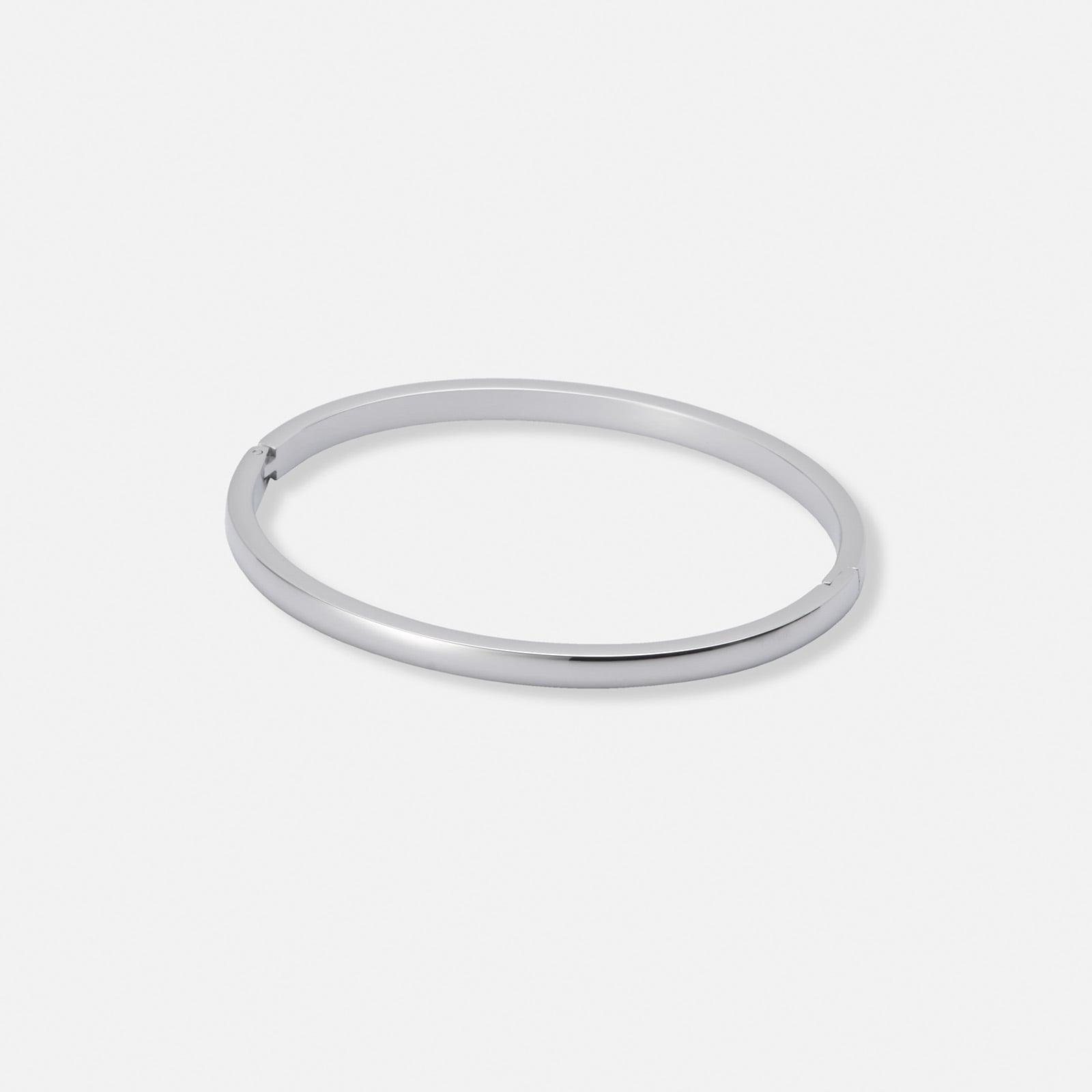 Stålarmband, slät bangle - 4mm bred
