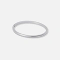 Stålarmband, slät bangle - 4mm bred