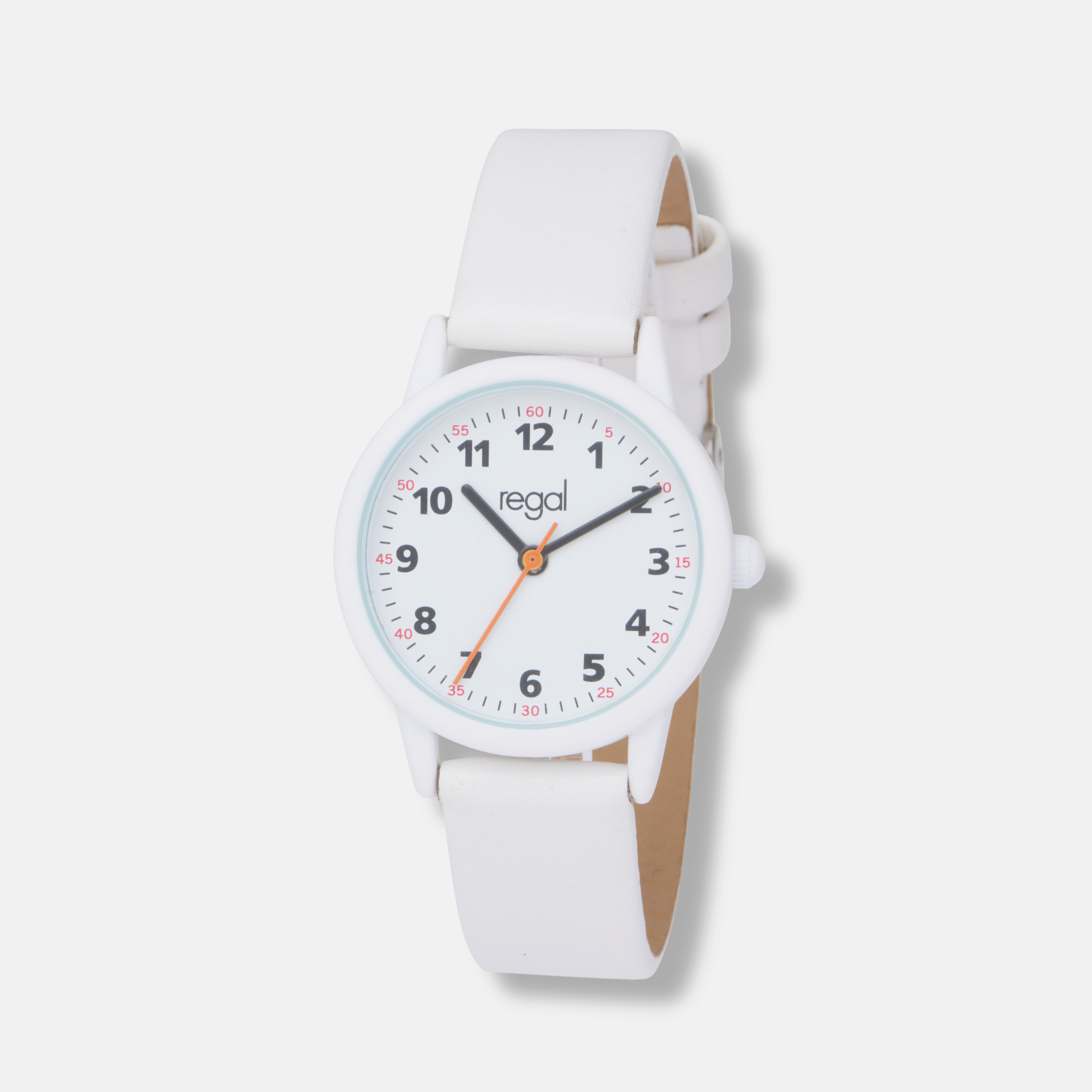 Regal barnklocka, vit tavla & band - 28mm