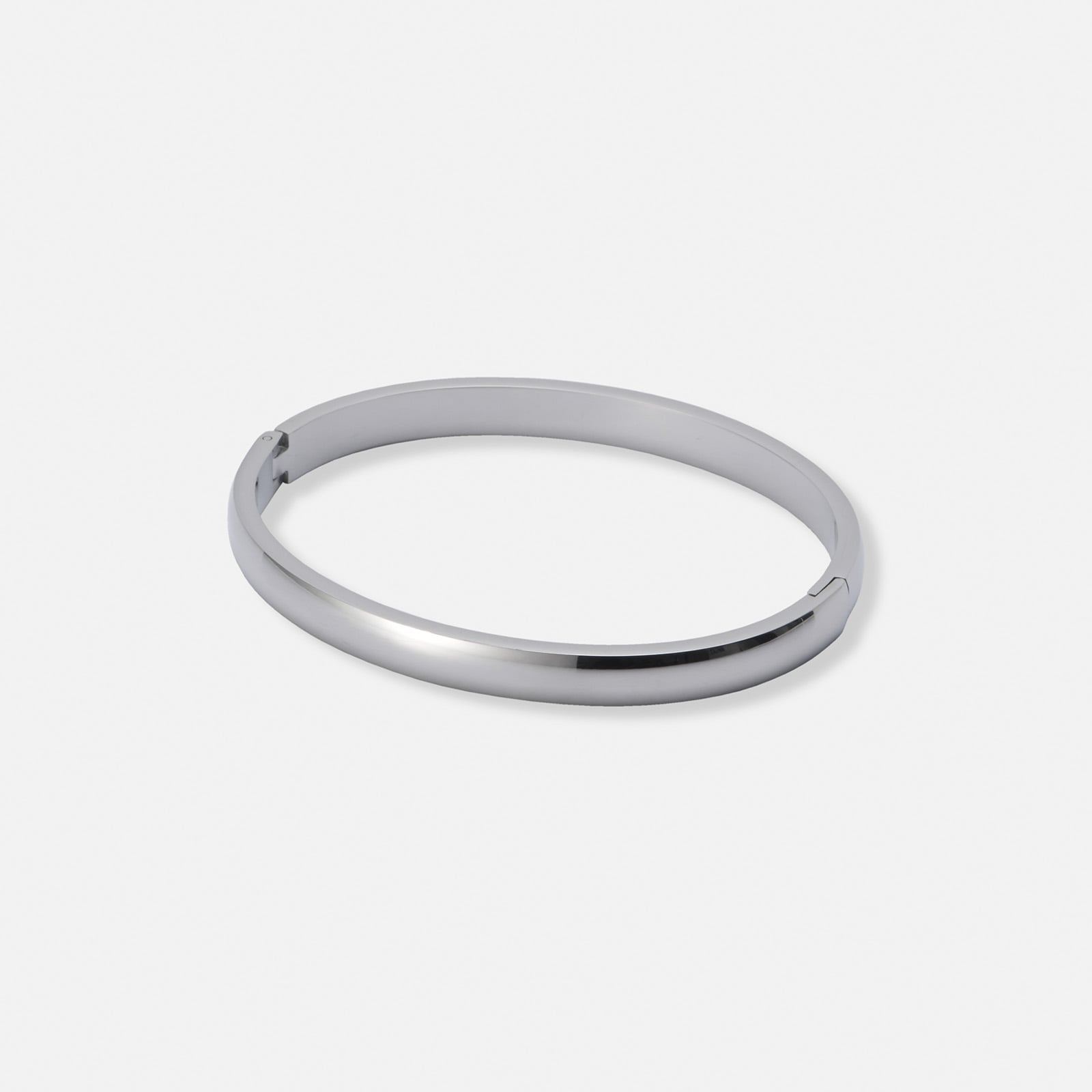 Stålarmband, slät bangle - 6mm bred