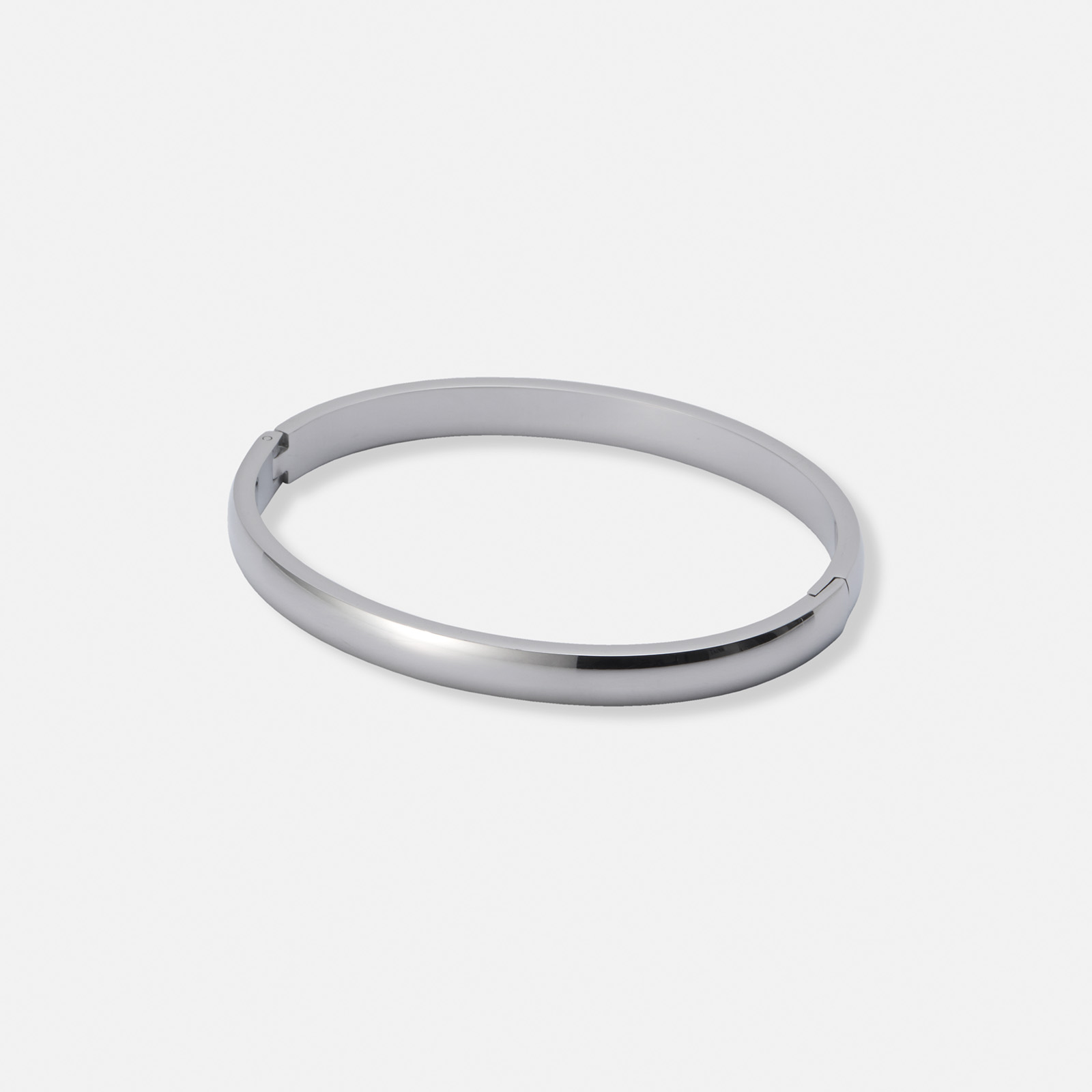 Stålarmband, slät bangle - 6mm bred