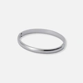 Stålarmband, slät bangle - 6mm bred