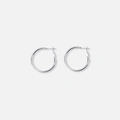 Stålörhängen, runda hoops - 30mm