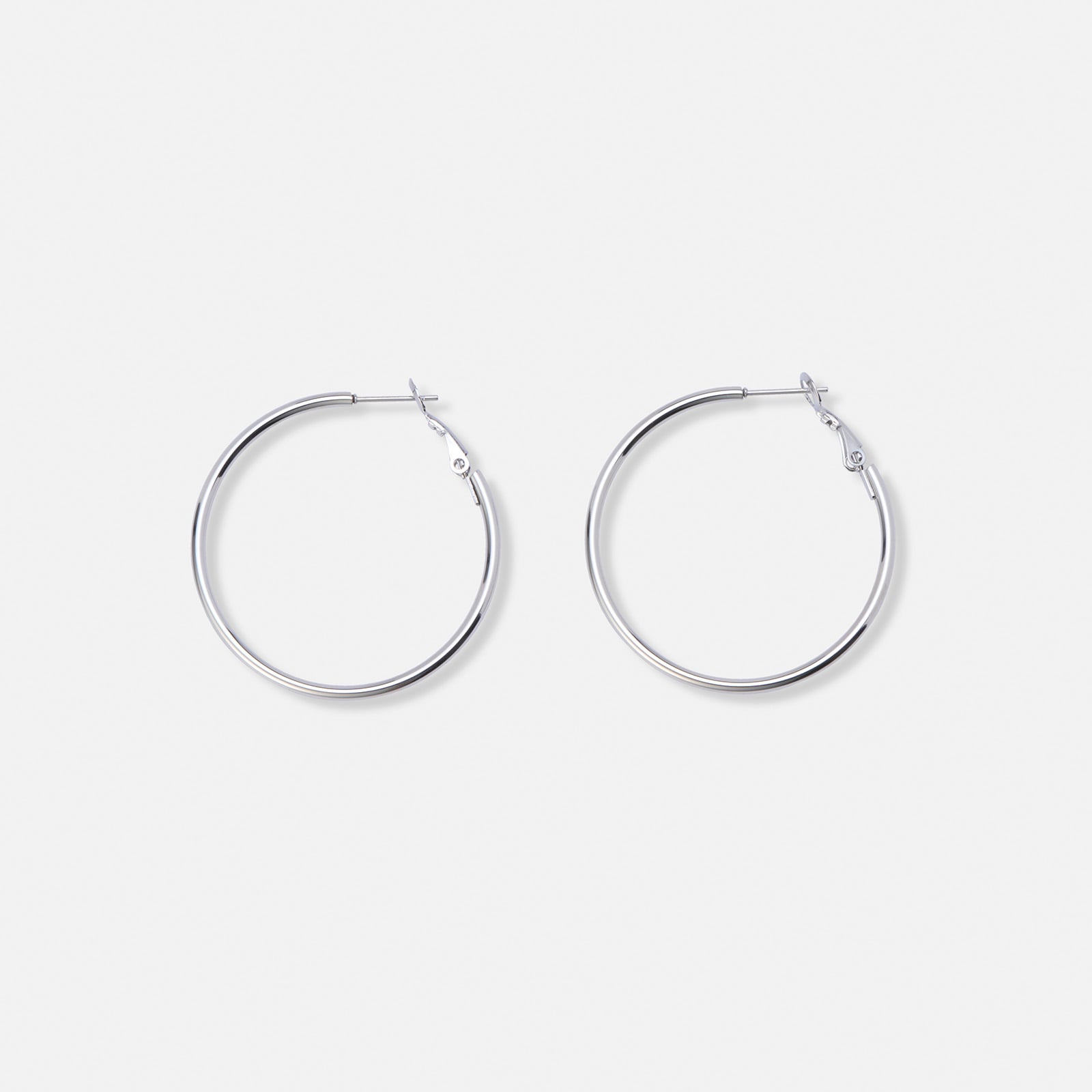 Stålörhängen, runda hoops - 40mm