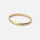 Guldpläterat stålarmband, slät bangle - 6mm bred