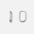 Stålörhängen, ovala hoops - 12x18mm
