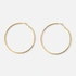 Guldpläterade stålörhängen, runda hoops - 60mm