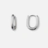 Stålörhängen, ovala hoops - 13x16mm