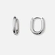 Stålörhängen, ovala hoops - 13x16mm