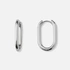 Stålörhängen, ovala hoops - 16x26mm