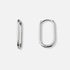 Stålörhängen, ovala hoops - 12x21mm