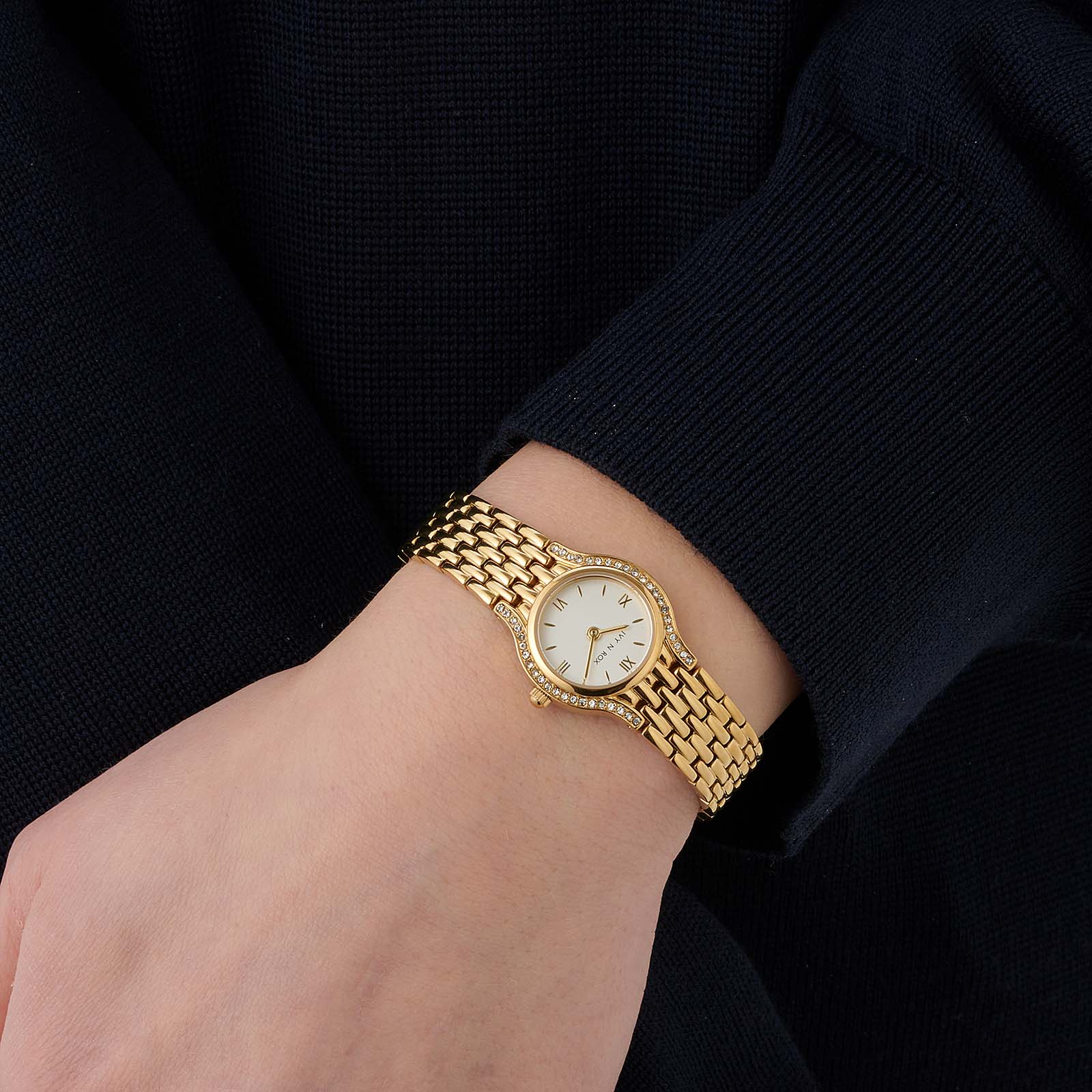 Ivy n Rox Icona damklocka - guld 22 mm